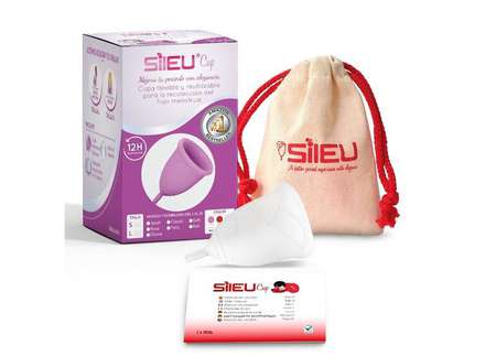 Sileu Menstruatiecup rose transparant medium flex - S