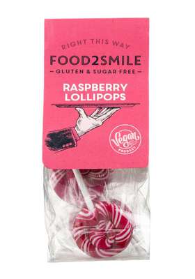 Food2Smile Raspberry lollipops suiker- gluten- lactosevrij