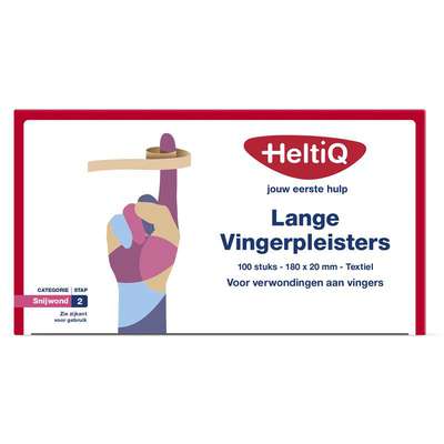 Heltiq Vingerpleister lang textiel 180 x 20