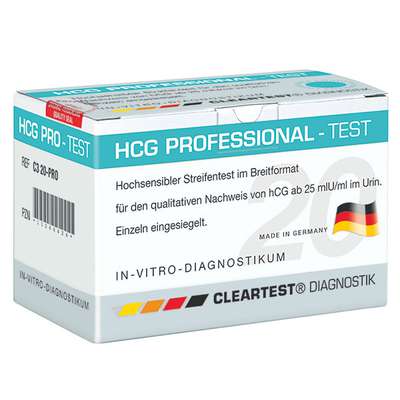 CLEARTEST® Professional HCG zwangerschapstest- 20 teststrips