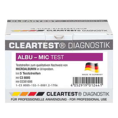 Cleartest Albu-Mic microalbumine test -  30 stuks (geseald)
